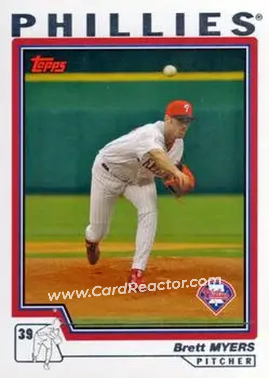 2004 Topps #551 - Brett Myers - Philadelphia Phillies - Front