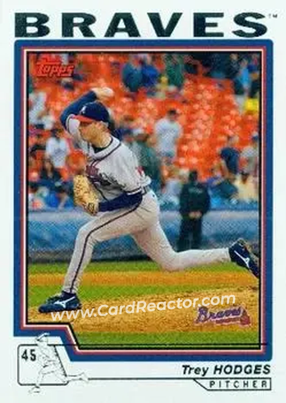 2004 Topps #553 - Trey Hodges - Atlanta Braves - Front 2004 Topps #553 - Trey Hodges - Atlanta Braves - Front
