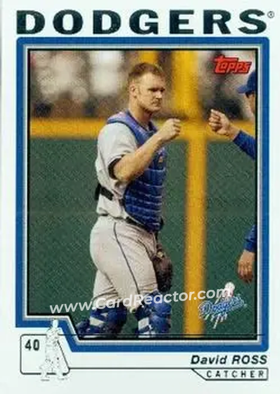 2004 Topps #555 - David Ross - Los Angeles Dodgers - Front 2004 Topps #555 - David Ross - Los Angeles Dodgers - Front