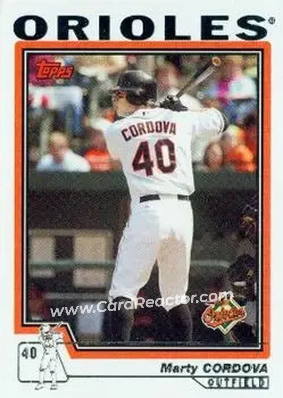 2004 Topps #564 - Marty Cordova - Baltimore Orioles - Front