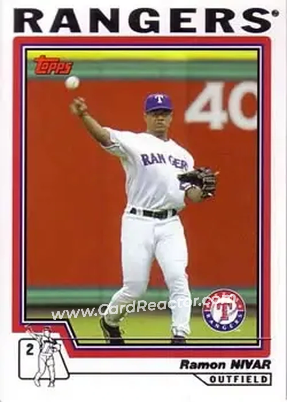 2004 Topps #576 - Ramon Nivar - Texas Rangers - Front 2004 Topps #576 - Ramon Nivar - Texas Rangers - Front