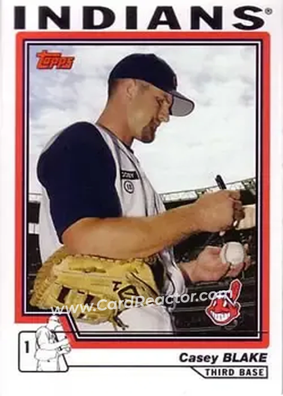 2004 Topps #577 - Casey Blake - Cleveland Indians - Front 2004 Topps #577 - Casey Blake - Cleveland Indians - Front