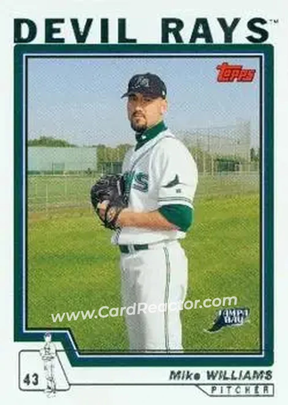 2004 Topps #598 - Mike Williams - Tampa Bay Devil Rays - Front