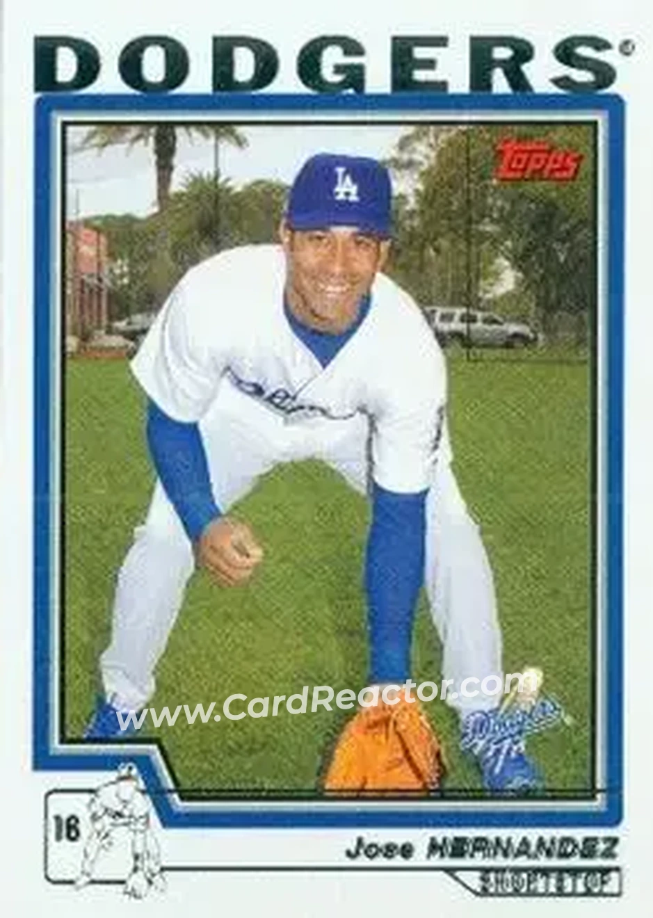 2004 Topps #599 - Jose Hernandez - Los Angeles Dodgers - Front