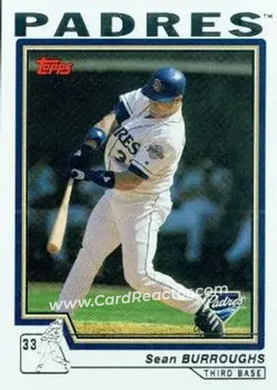 2004 Topps #619 - Sean Burroughs - San Diego Padres - Front 2004 Topps #619 - Sean Burroughs - San Diego Padres - Front