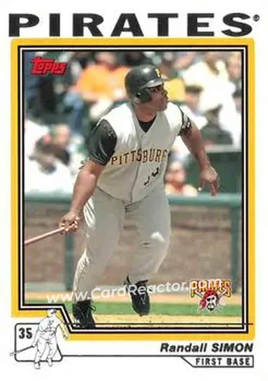 2004 Topps #624 - Randall Simon - Pittsburgh Pirates - Front