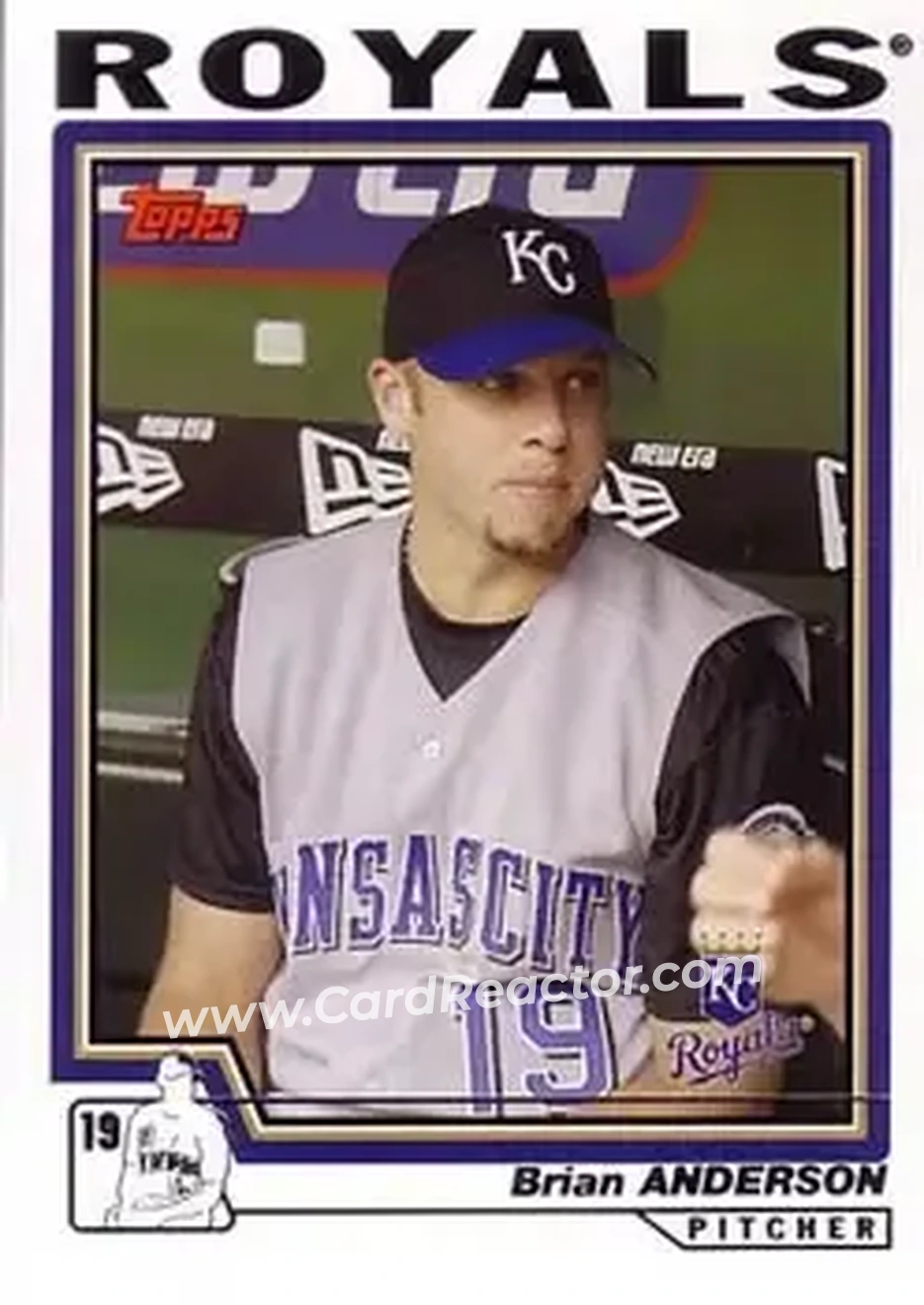 2004 Topps #627 - Brian Anderson - Kansas City Royals - Front