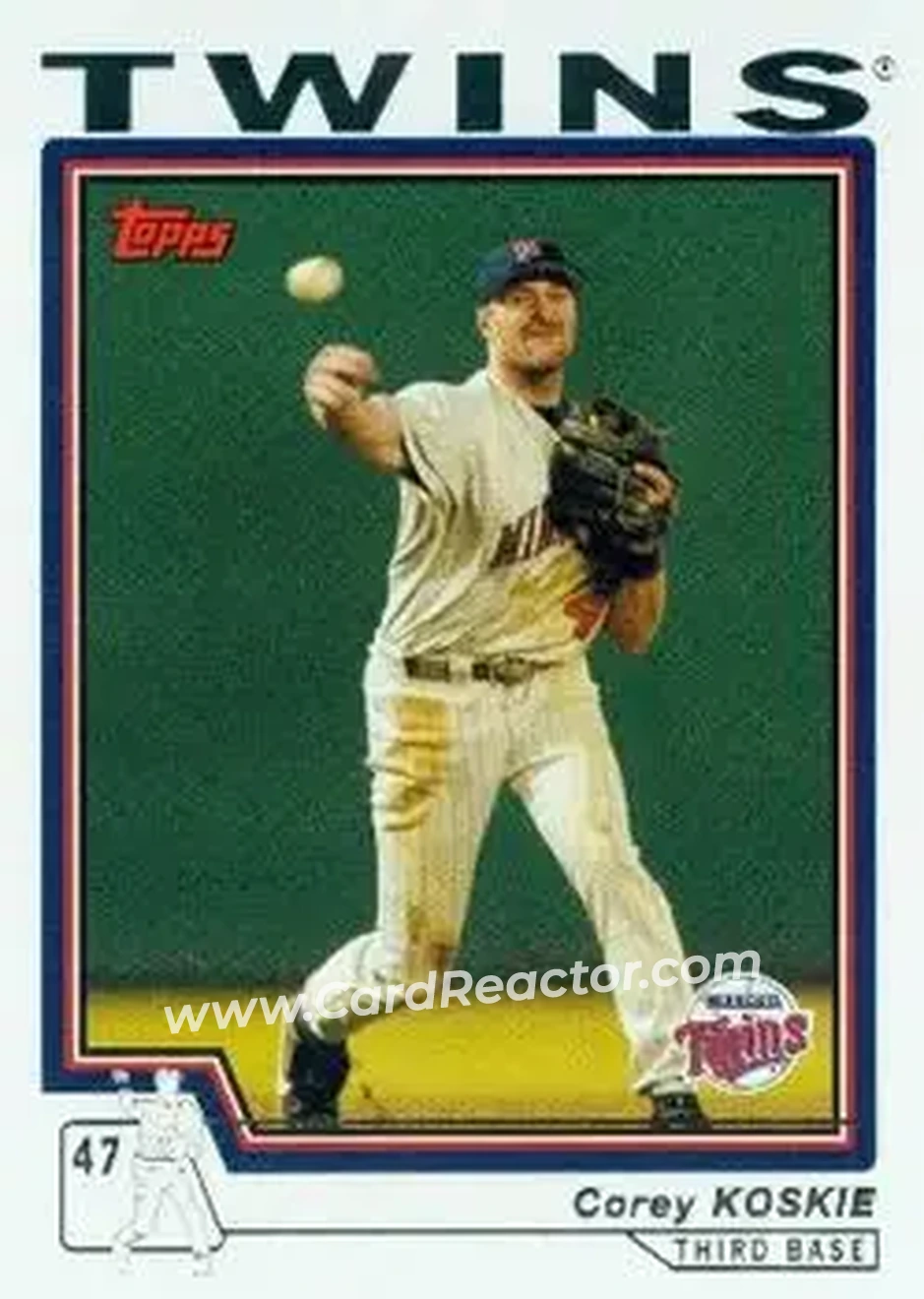2004 Topps #628 - Corey Koskie - Minnesota Twins - Front