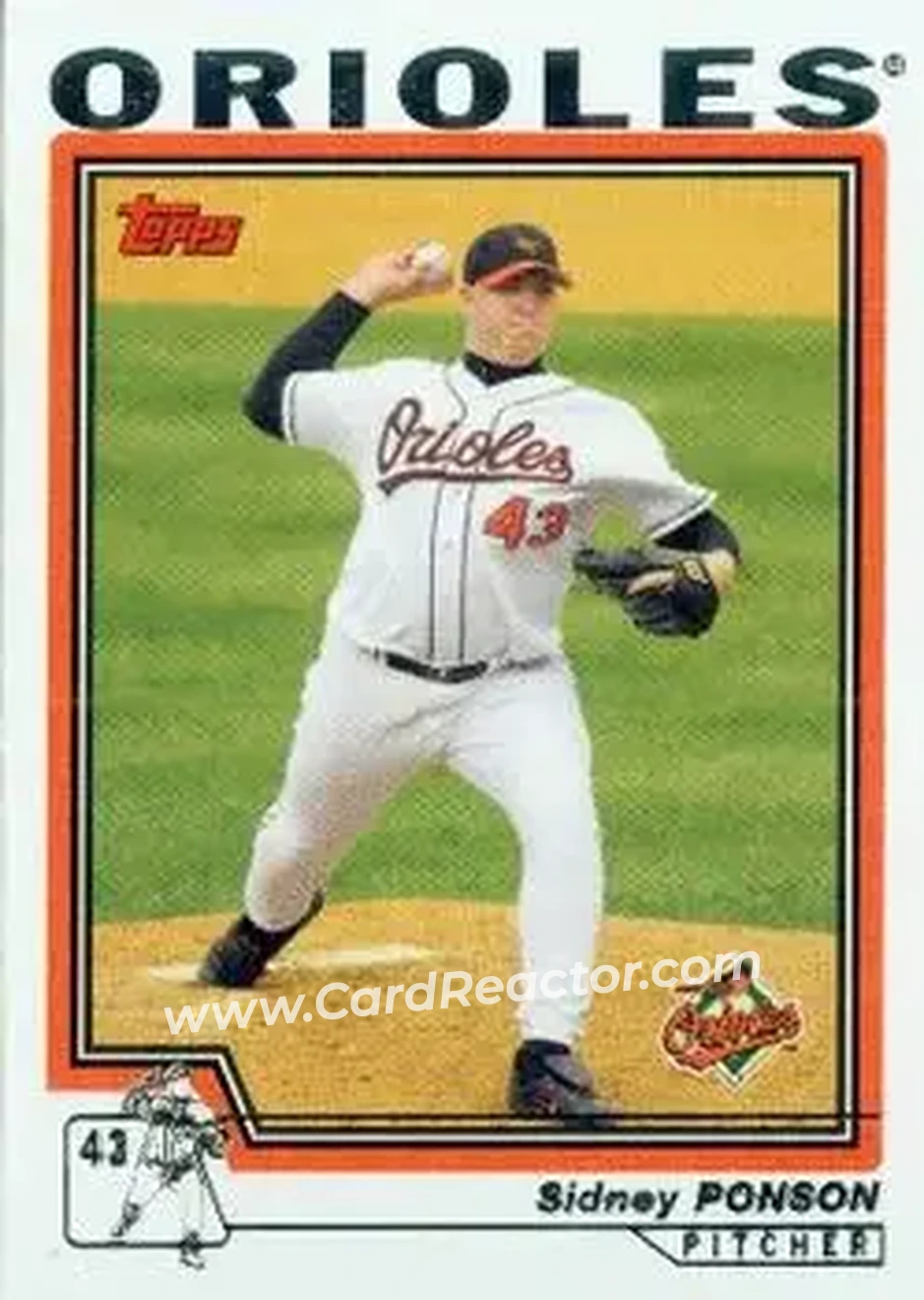 2004 Topps #631 - Sidney Ponson - Baltimore Orioles - Front