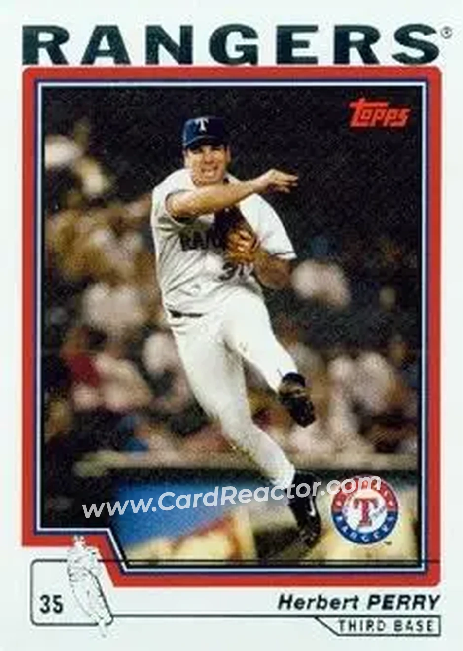 2004 Topps #633 - Herb Perry - Texas Rangers - Front