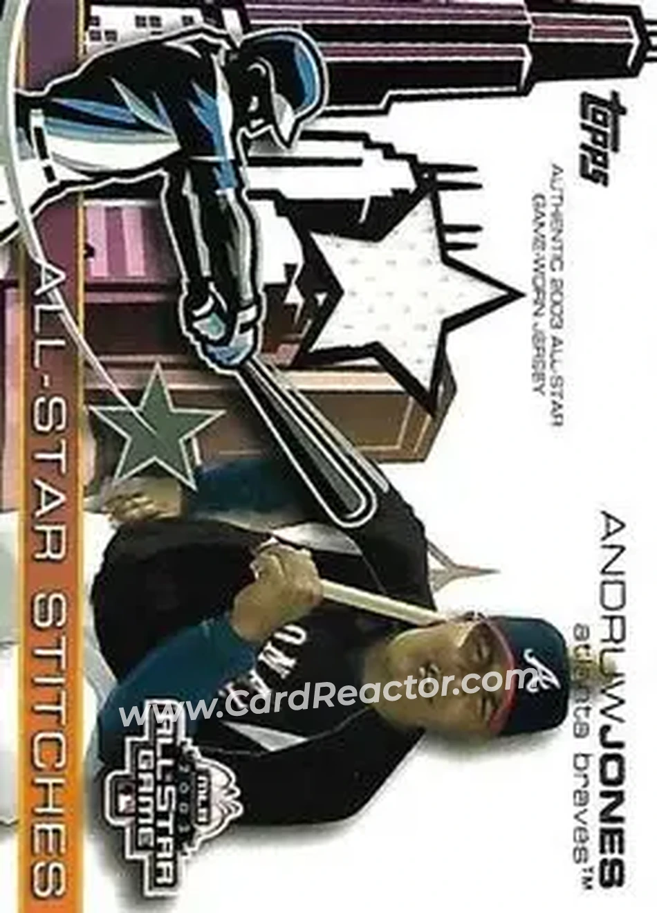 2004 Topps - All-Star Stitches #ASR-AJ - Andruw Jones - Atlanta Braves - Front 2004 Topps - All-Star Stitches #ASR-AJ - Andruw Jones - Atlanta Braves - Front