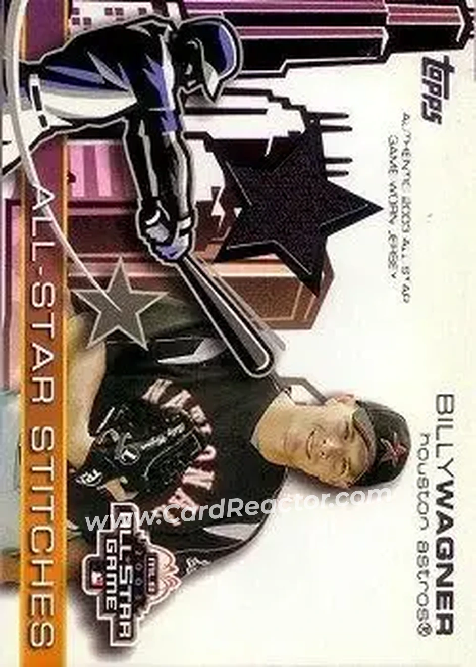 2004 Topps - All-Star Stitches #ASR-BW - Billy Wagner - Houston Astros - Front