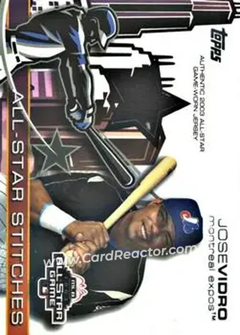 2004 Topps - All-Star Stitches #ASR-JV - Jose Vidro - Montreal Expos - Front