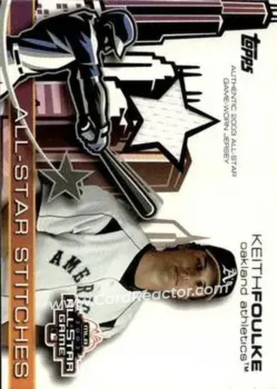 2004 Topps - All-Star Stitches #ASR-KF - Keith Foulke - Oakland Athletics - Front