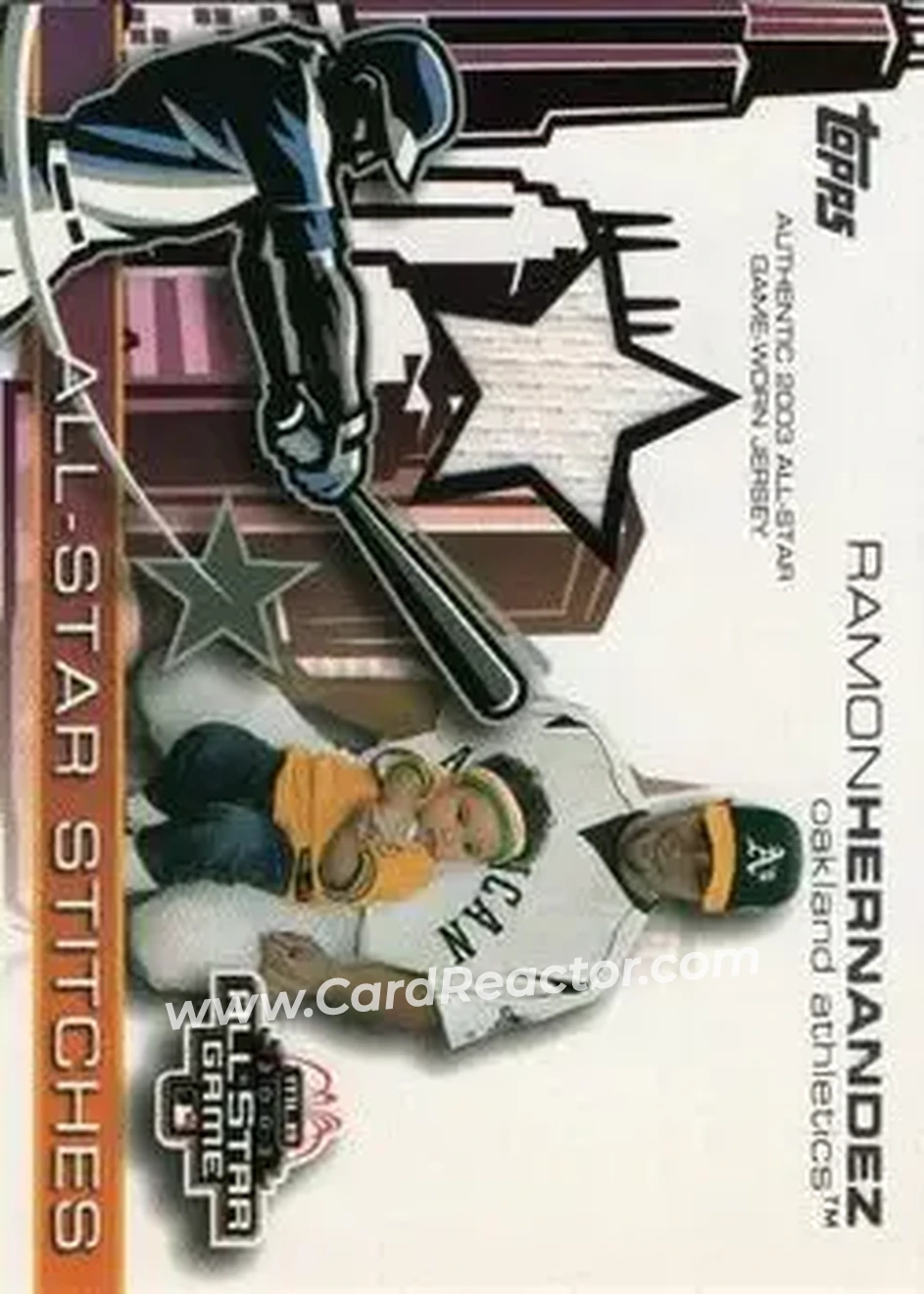 2004 Topps - All-Star Stitches #ASR-RH - Ramon Hernandez - Oakland Athletics - Front