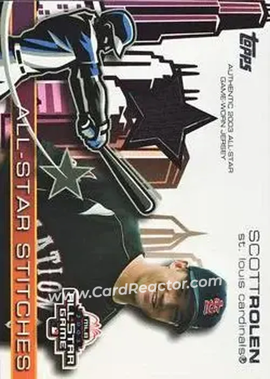 2004 Topps - All-Star Stitches #ASR-SR - Scott Rolen - St. Louis Cardinals - Front 2004 Topps - All-Star Stitches #ASR-SR - Scott Rolen - St. Louis Cardinals - Front