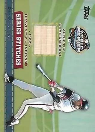 2004 Topps #SSR-DJ Series Stitches Relics David Justice