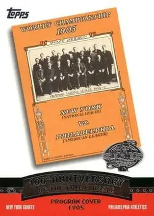 2004 Topps - Fall Classic Covers #FC1905 - 1905 World Series