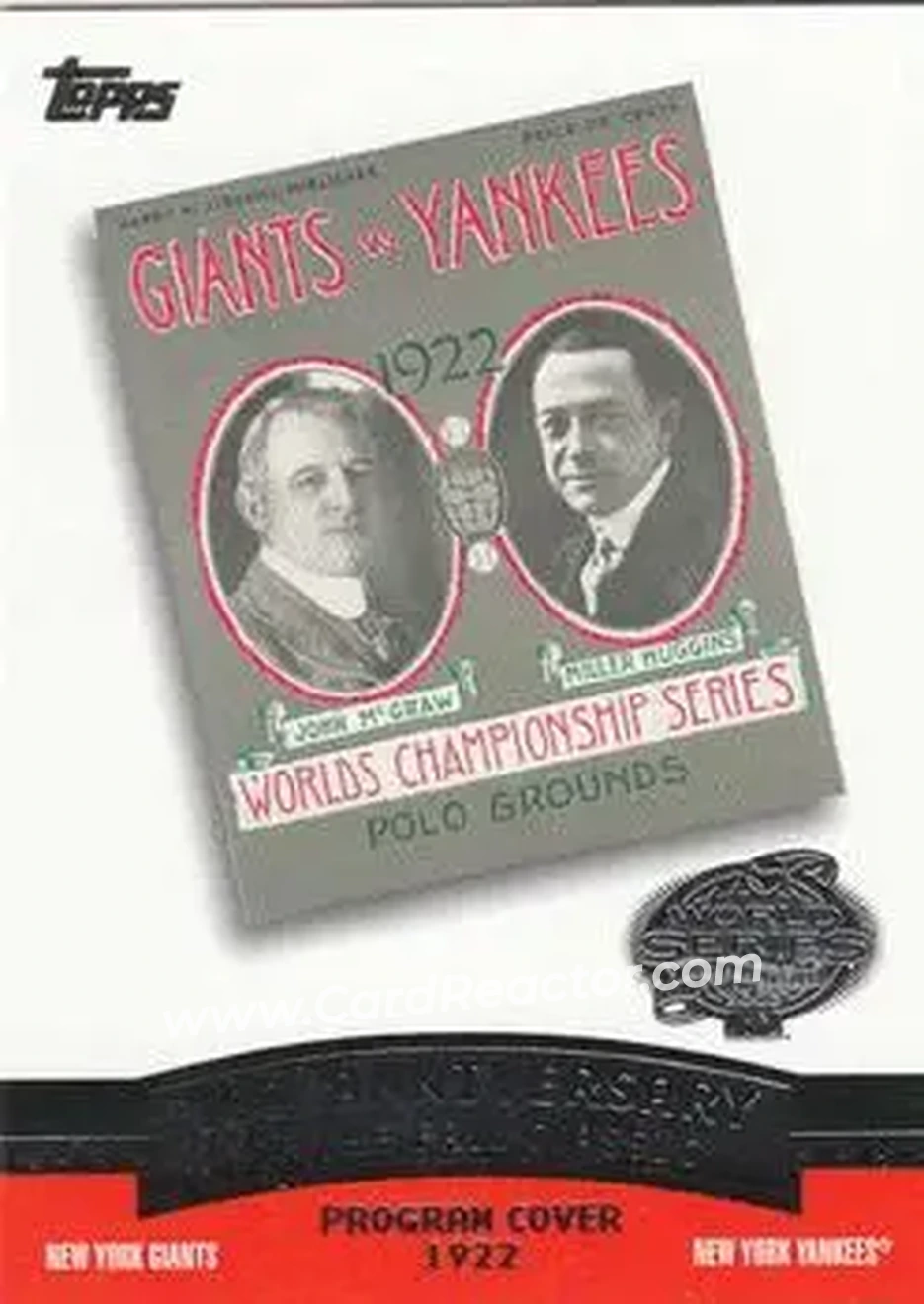 2004 Topps - Fall Classic Covers #FC1922 - 1922 World Series - Front