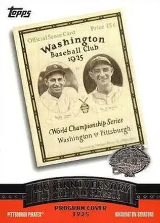 2004 Topps - Fall Classic Covers #FC1925 - 1925 World Series