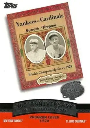 2004 Topps #FC1928 Fall Classic Covers 1928 World Series