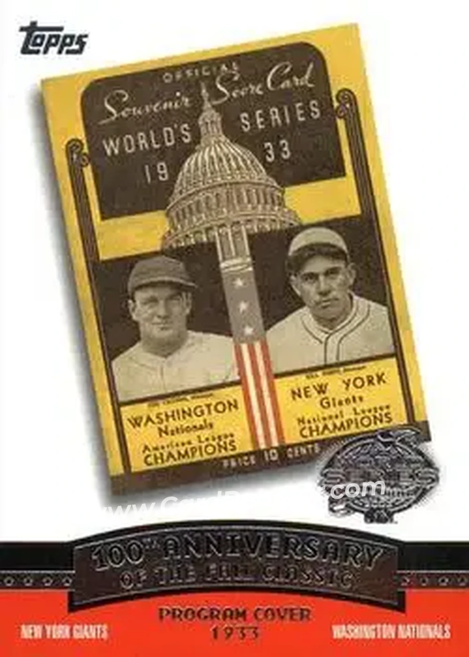 2004 Topps - Fall Classic Covers #FC1933 - 1933 World Series - Front 2004 Topps - Fall Classic Covers #FC1933 - 1933 World Series - Front