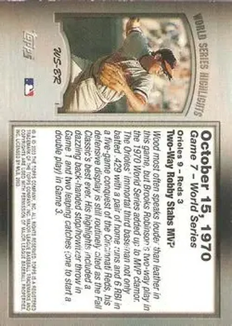 2004 Topps - World Series Highlights (Series One) #WS-BR - Brooks Robinson - Baltimore Orioles - Back