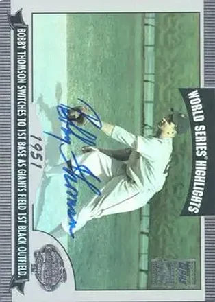 2004 Topps #WSA-BT World Series Highlights Autographs (Series Two) Bobby Thomson