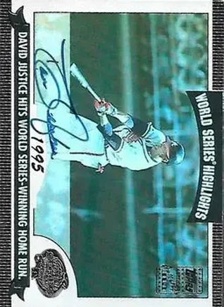 2004 Topps #WSA-DJ World Series Highlights Autographs (Series Two) David Justice