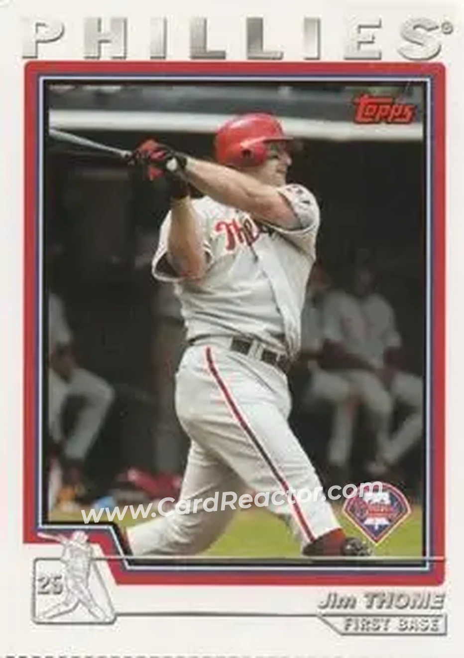 2004 Topps - Wax Box Bottom Panels Singles #1 - Jim Thome - Philadelphia Phillies - Front
