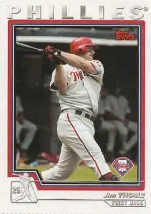 2004 Topps - Wax Box Bottom Panels Singles #1 - Jim Thome - Philadelphia Phillies