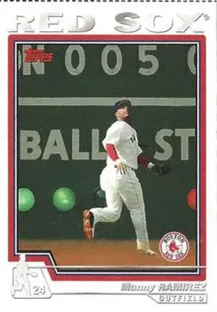 2004 Topps - Wax Box Bottom Panels Singles #220 - Manny Ramirez - Boston Red Sox