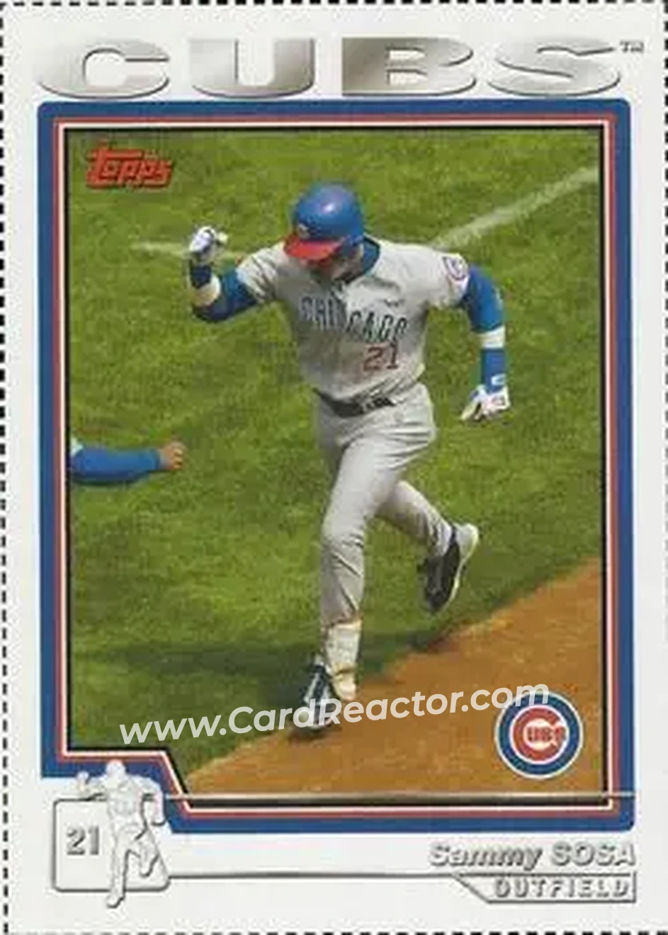 2004 Topps - Wax Box Bottom Panels Singles #368 - Sammy Sosa - Chicago Cubs - Front 2004 Topps - Wax Box Bottom Panels Singles #368 - Sammy Sosa - Chicago Cubs - Front