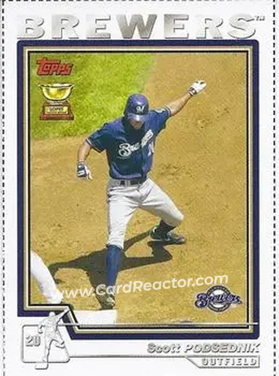 2004 Topps - Wax Box Bottom Panels Singles #378 - Scott Podsednik - Milwaukee Brewers - Front