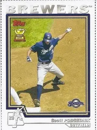 2004 Topps - Wax Box Bottom Panels Singles #378 - Scott Podsednik - Milwaukee Brewers