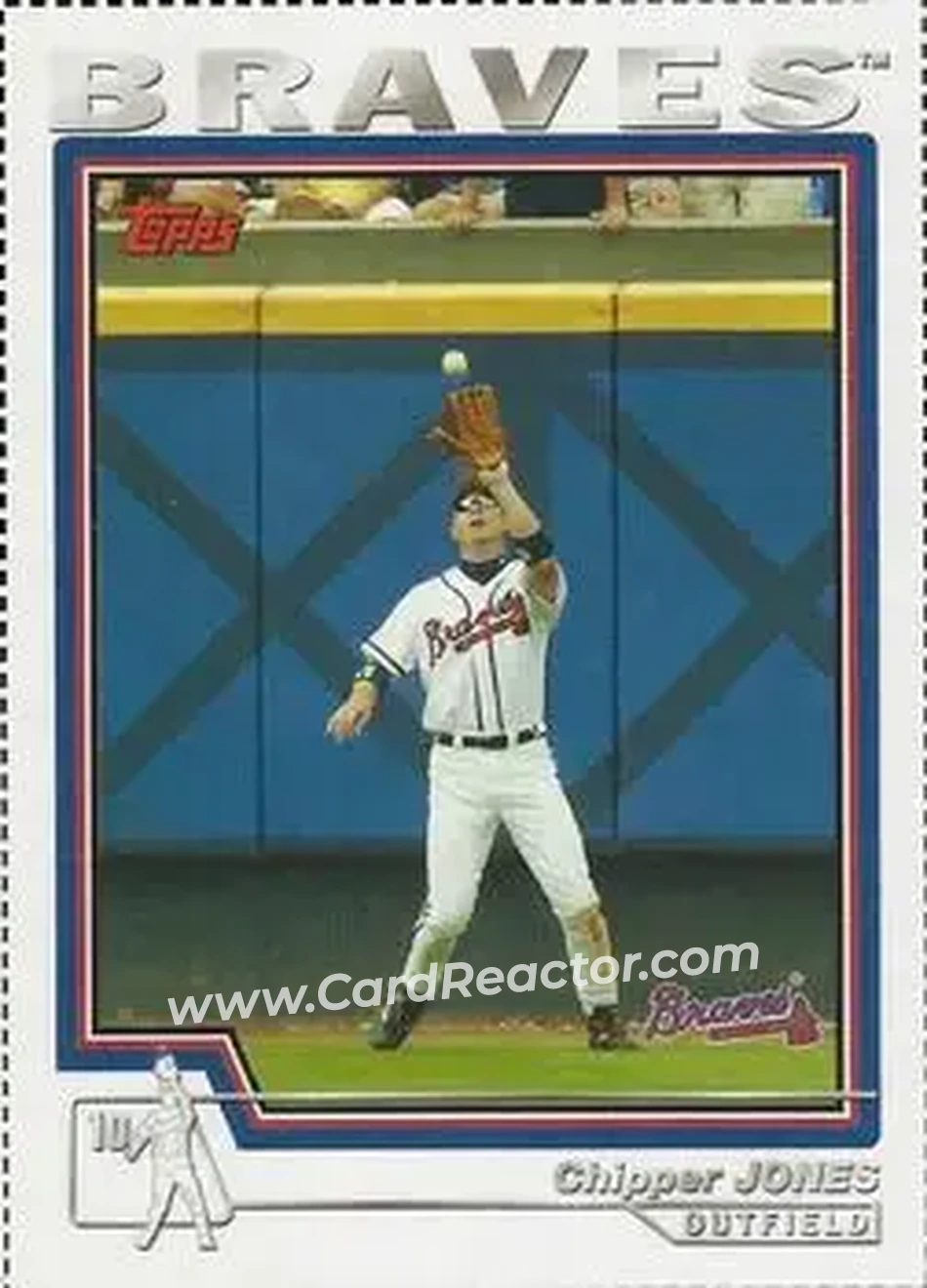 2004 Topps - Wax Box Bottom Panels Singles #390 - Chipper Jones - Atlanta Braves - Front