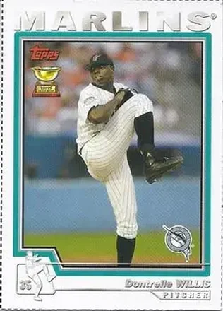 2004 Topps #400 Wax Box Bottom Panels Singles Dontrelle Willis