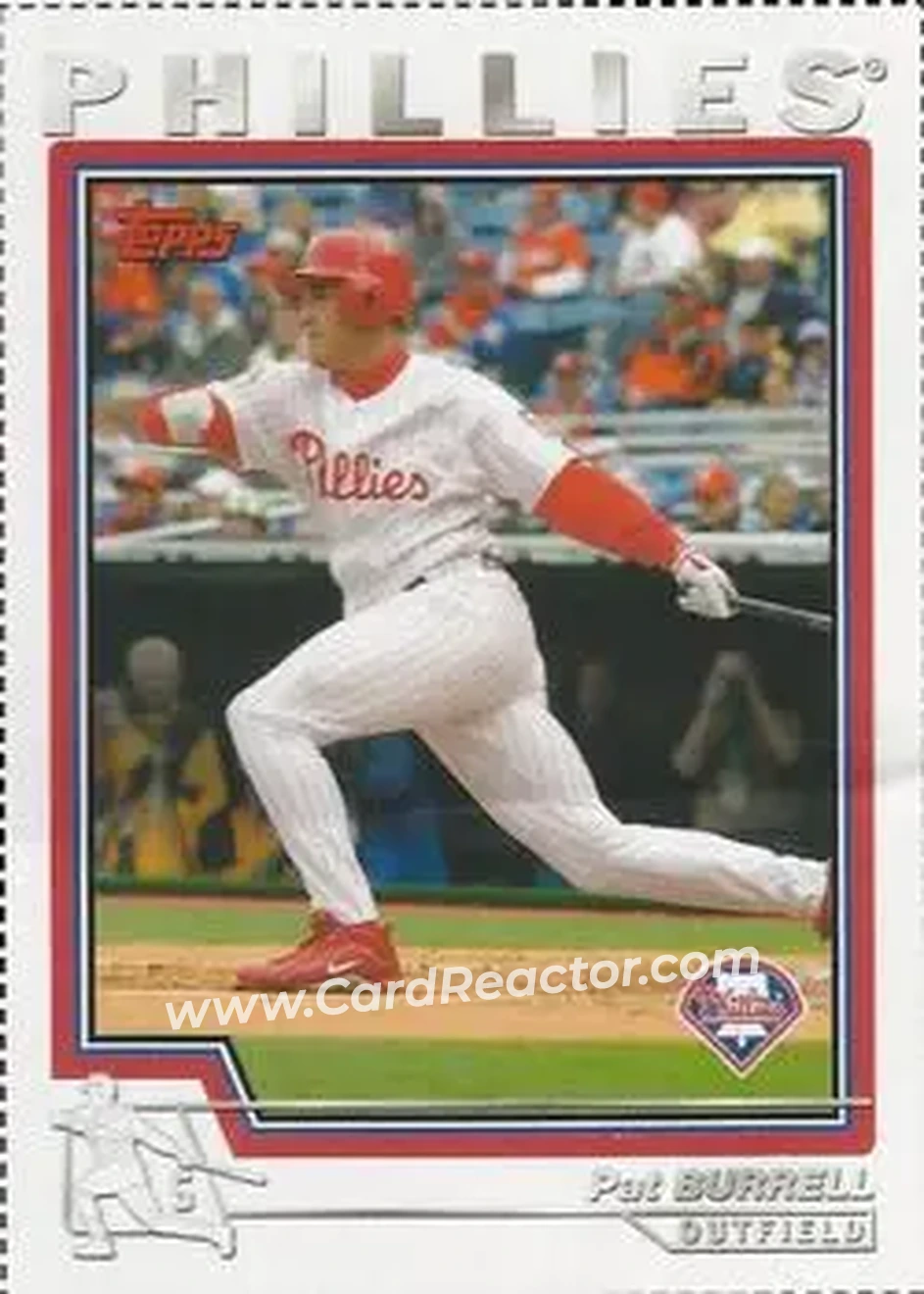2004 Topps - Wax Box Bottom Panels Singles #420 - Pat Burrell - Philadelphia Phillies - Front 2004 Topps - Wax Box Bottom Panels Singles #420 - Pat Burrell - Philadelphia Phillies - Front