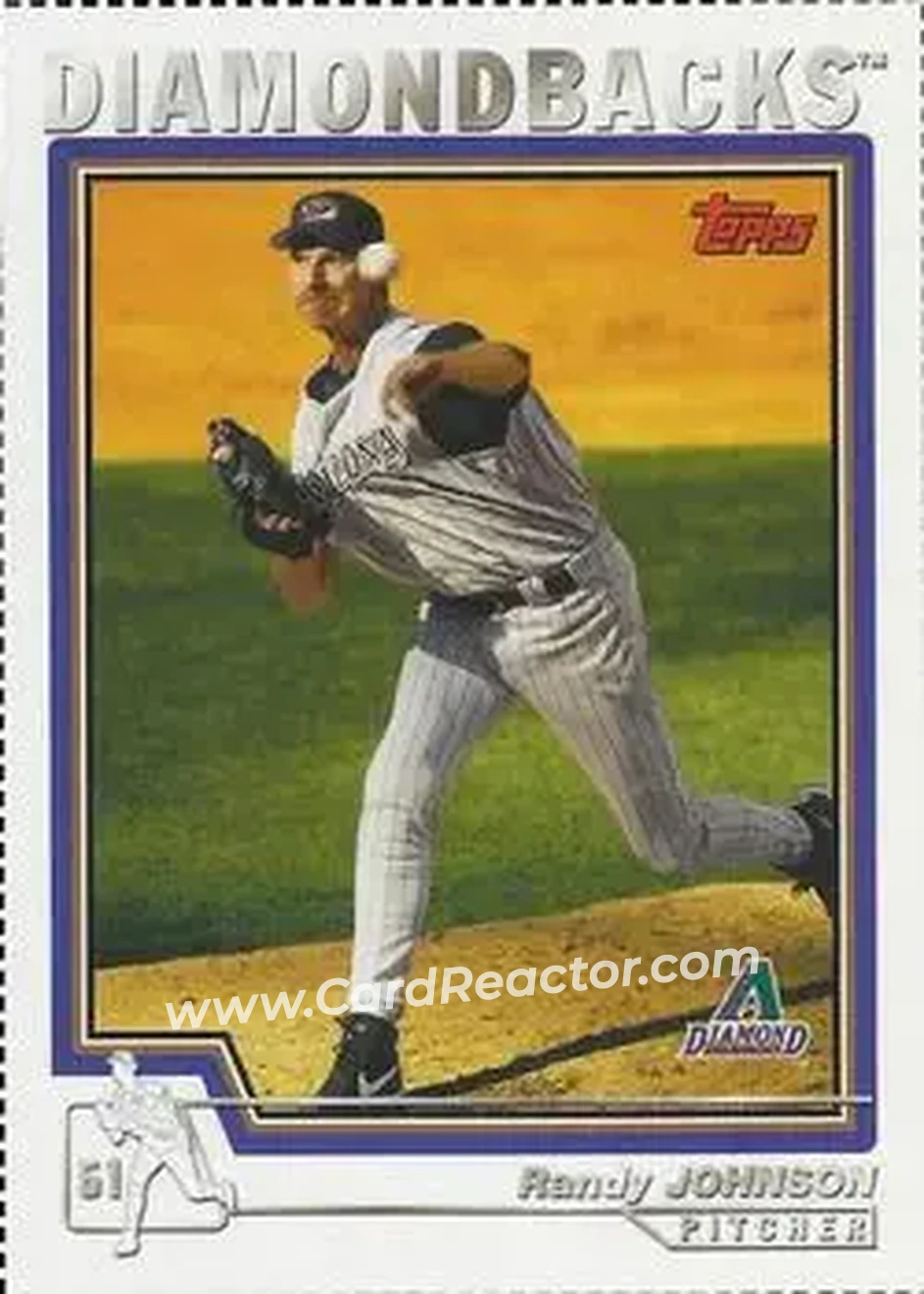 2004 Topps - Wax Box Bottom Panels Singles #450 - Randy Johnson - Arizona Diamondbacks - Front