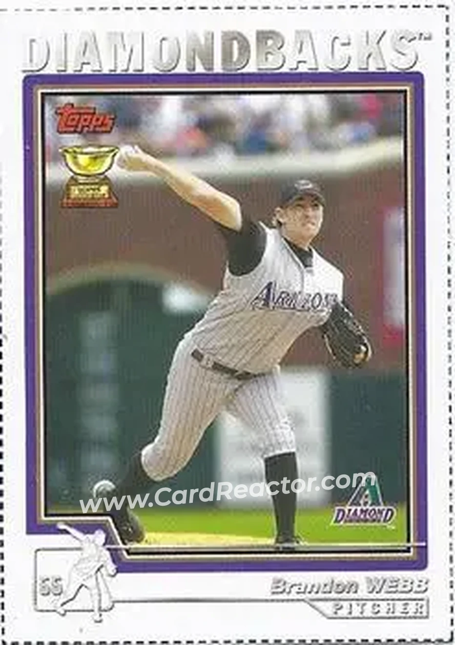 2004 Topps - Wax Box Bottom Panels Singles #502 - Brandon Webb - Arizona Diamondbacks - Front