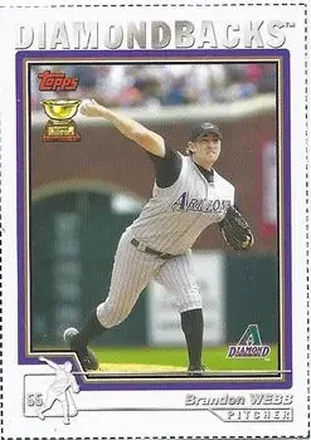 2004 Topps - Wax Box Bottom Panels Singles #502 - Brandon Webb - Arizona Diamondbacks