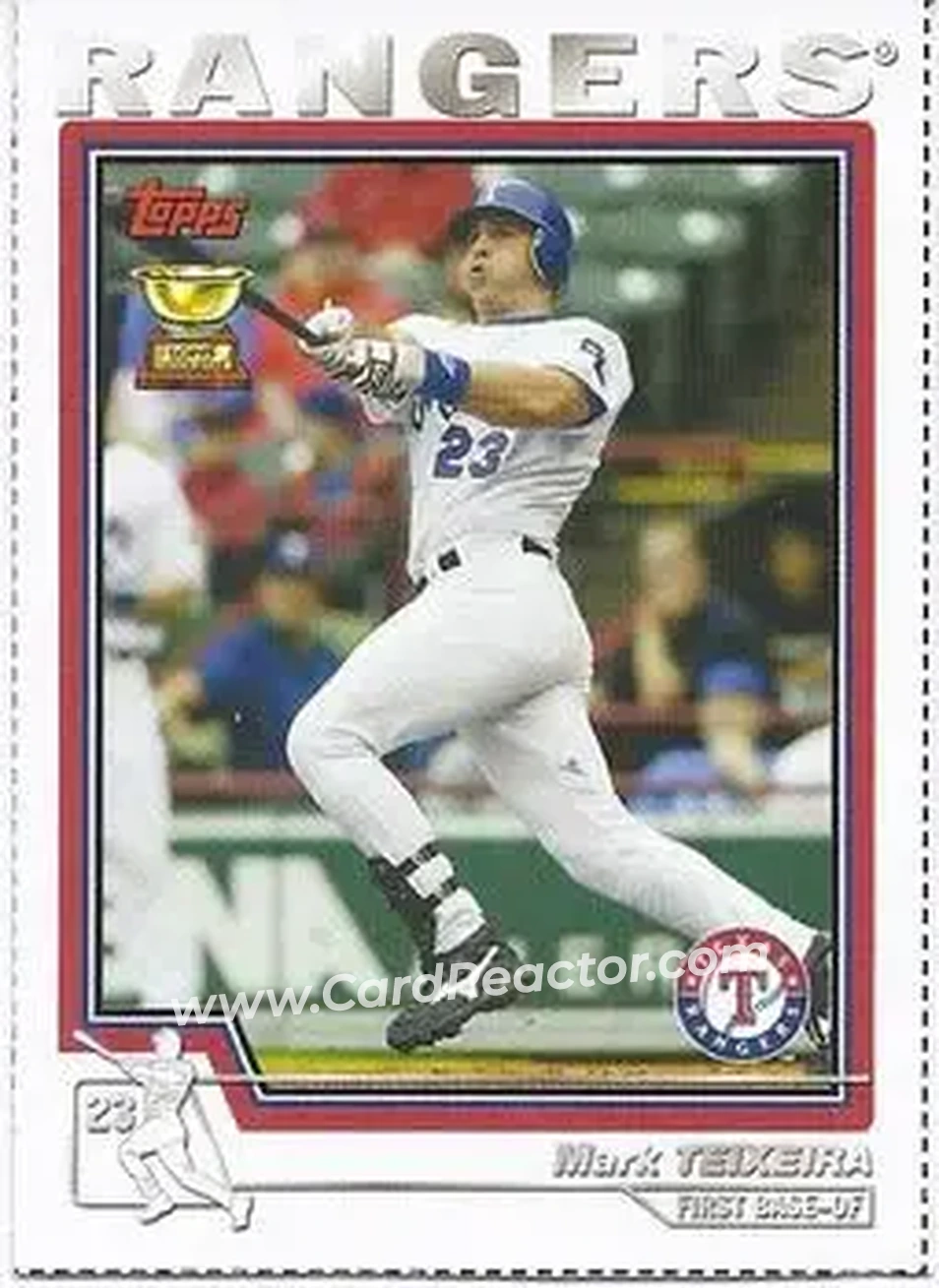 2004 Topps - Wax Box Bottom Panels Singles #527 - Mark Teixeira - Texas Rangers - Front 2004 Topps - Wax Box Bottom Panels Singles #527 - Mark Teixeira - Texas Rangers - Front