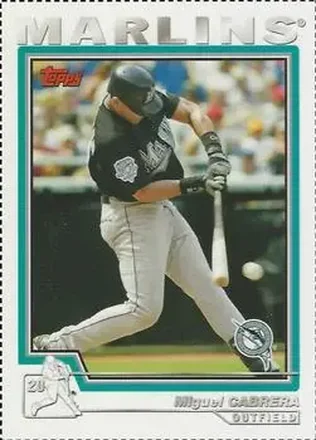 2004 Topps - Wax Box Bottom Panels Singles #575 - Miguel Cabrera - Florida Marlins