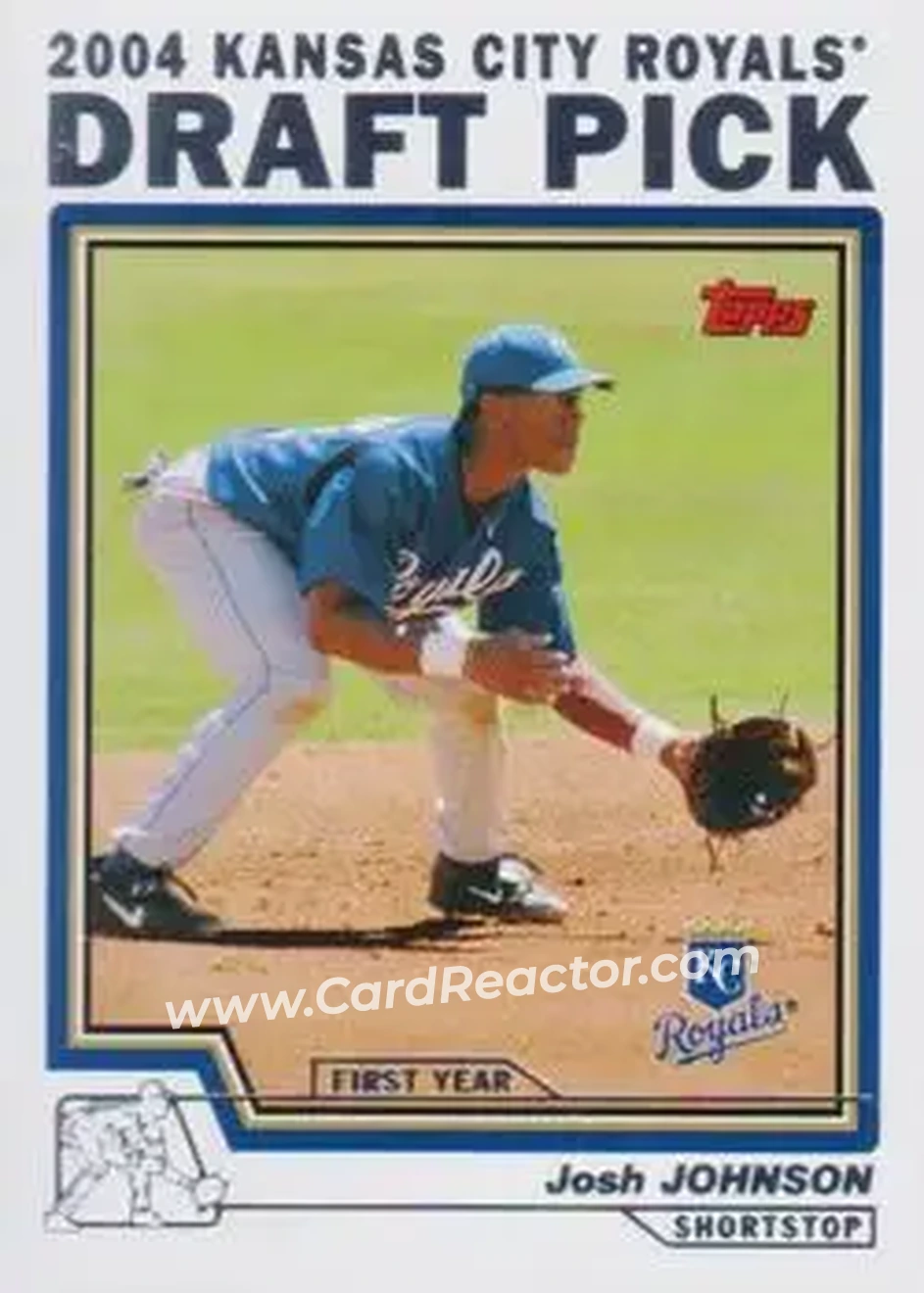 2004 Topps - Draft Picks #1 - Josh Johnson - Kansas City Royals - Front