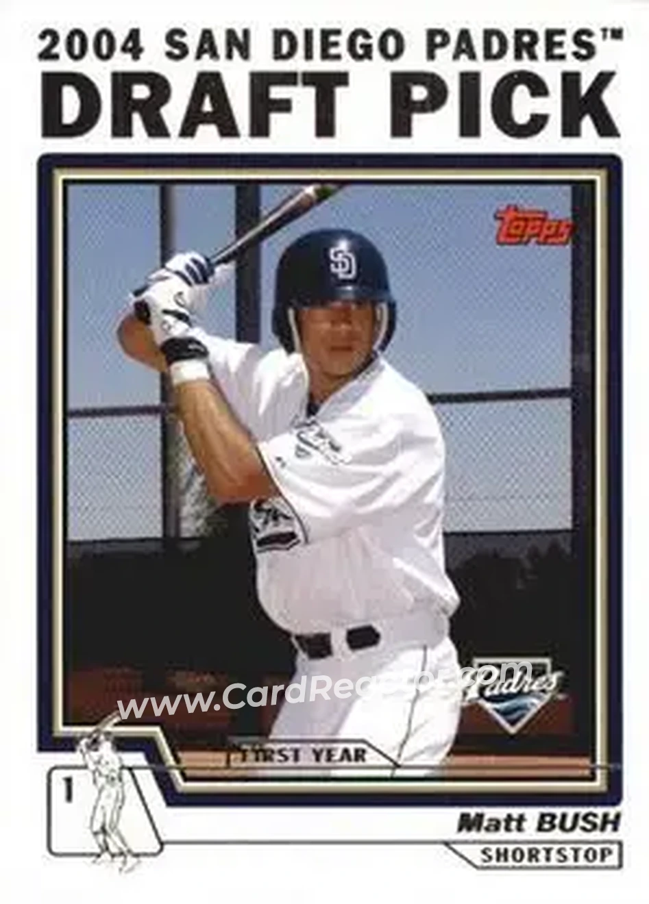 2004 Topps - Draft Picks #10 - Matt Bush - San Diego Padres - Front 2004 Topps - Draft Picks #10 - Matt Bush - San Diego Padres - Front
