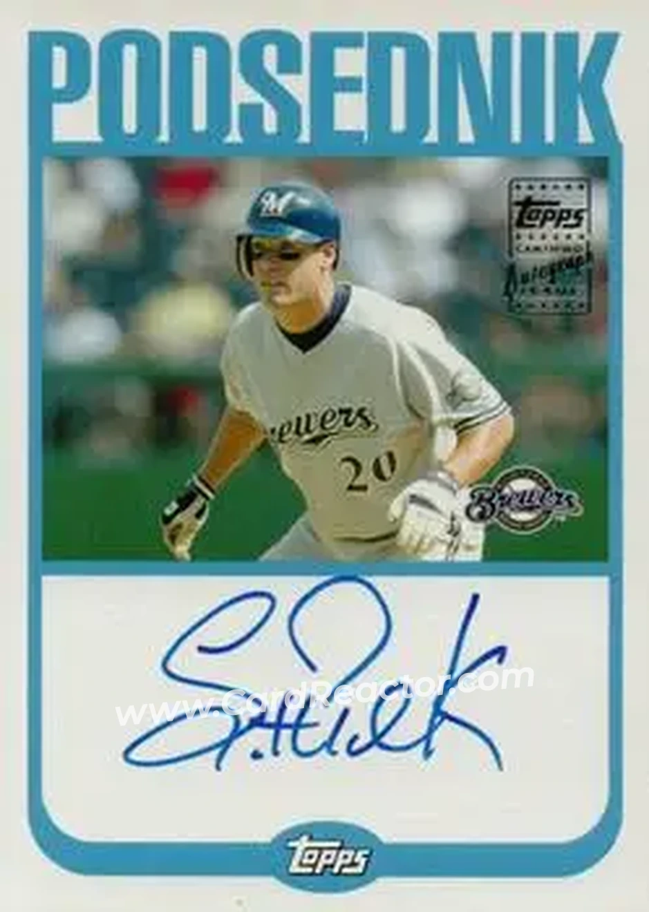 2004 Topps - Autographs #TA-SP - Scott Podsednik - Milwaukee Brewers - Front