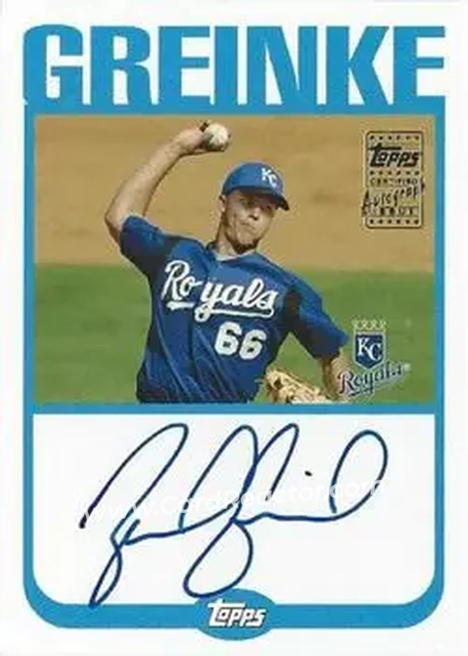 2004 Topps - Autographs #TA-ZG - Zack Greinke - Kansas City Royals - Front 2004 Topps - Autographs #TA-ZG - Zack Greinke - Kansas City Royals - Front