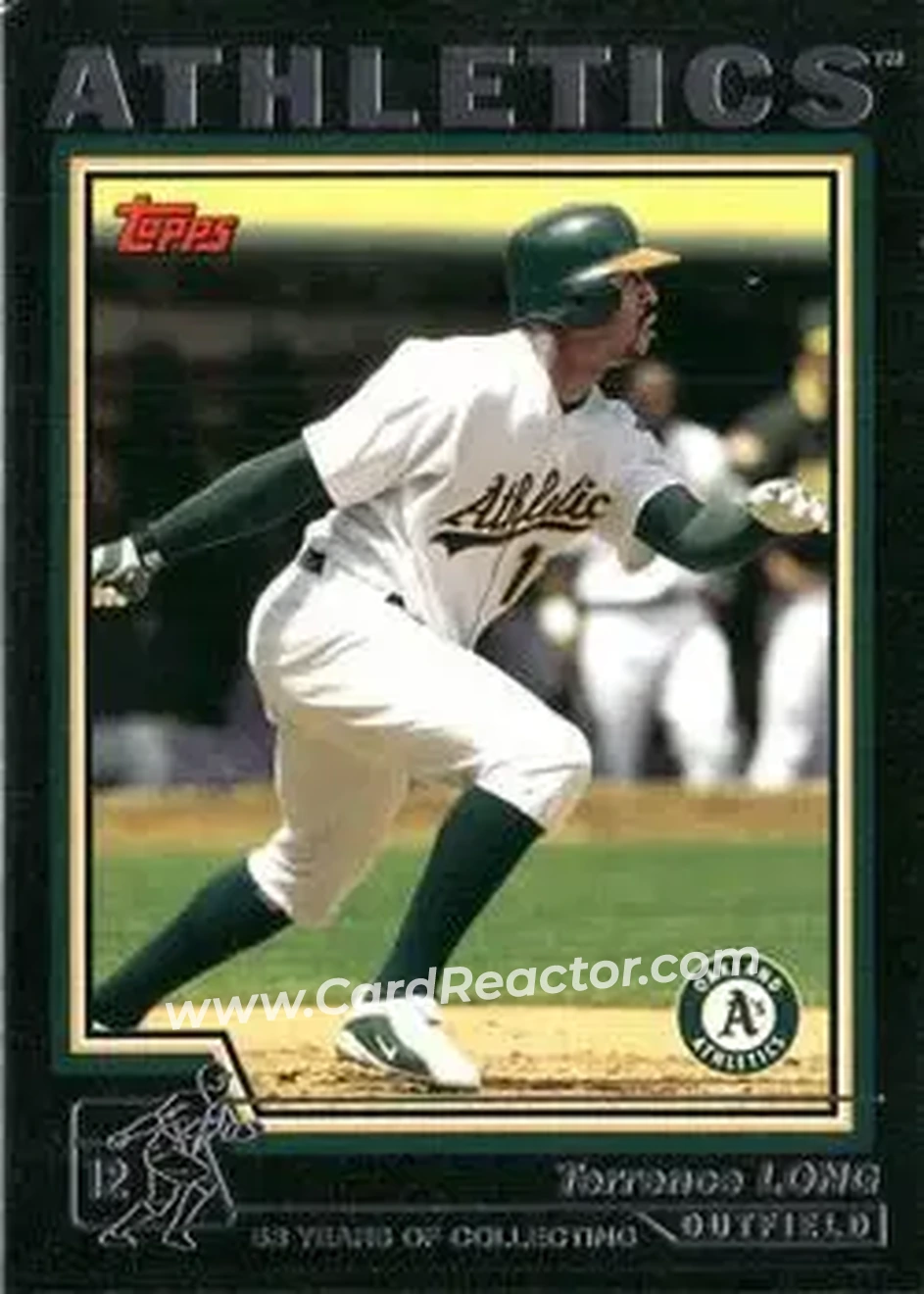2004 Topps - Black #65 - Terrence Long - Oakland Athletics - Front