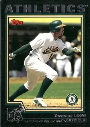 2004 Topps - Black #65 - Terrence Long - Oakland Athletics