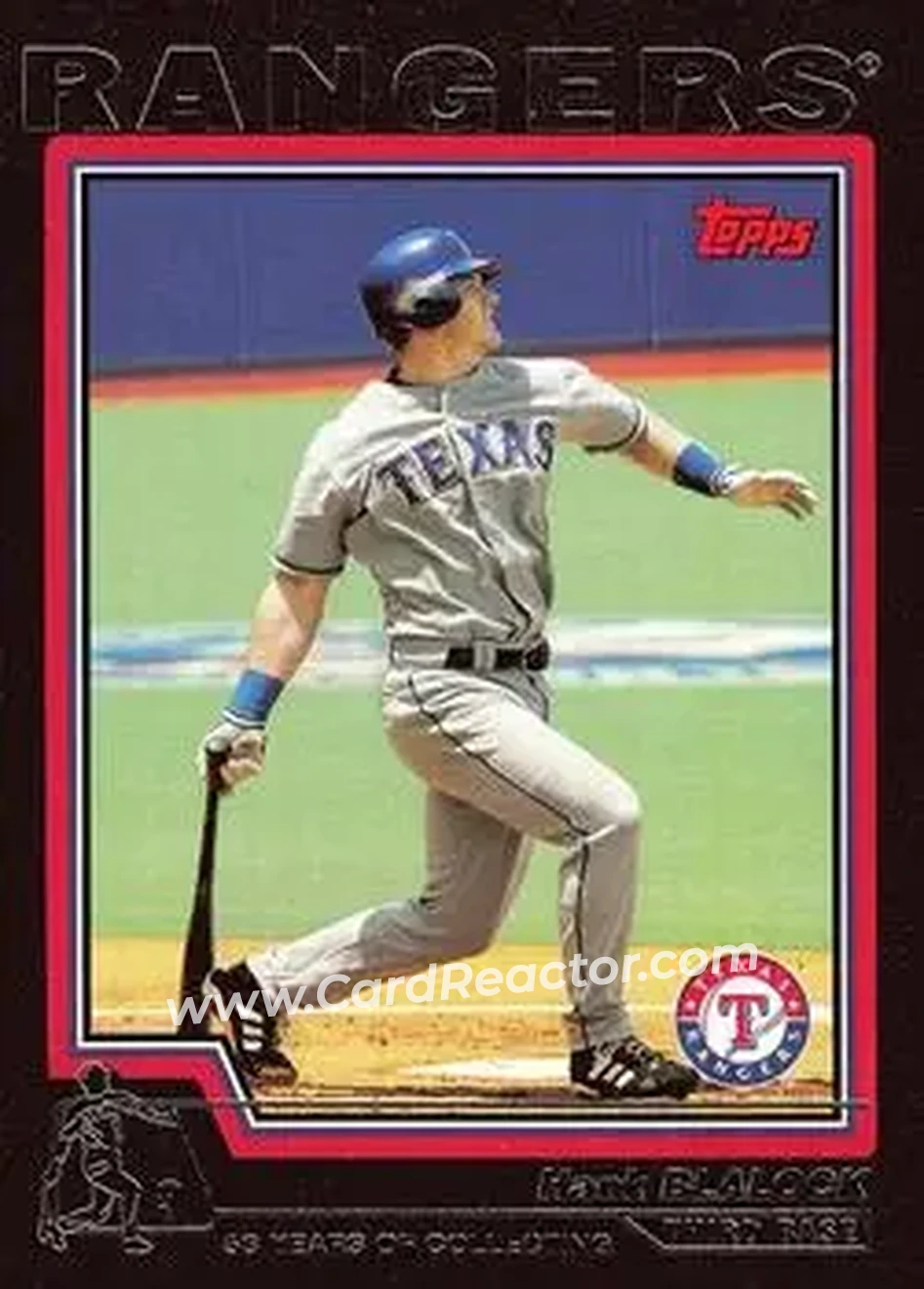 2004 Topps - Black #75 - Hank Blalock - Texas Rangers - Front 2004 Topps - Black #75 - Hank Blalock - Texas Rangers - Front